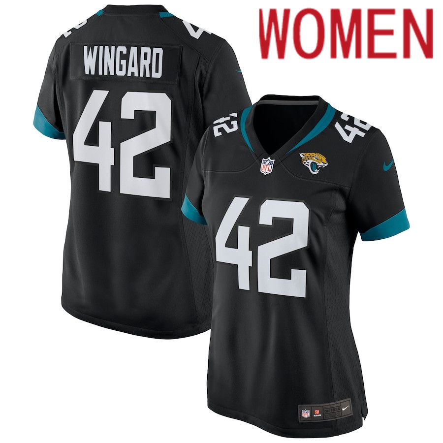 Women Jacksonville Jaguars #42 Andrew Wingard Nike Black Game NFL Jersey->women nfl jersey->Women Jersey